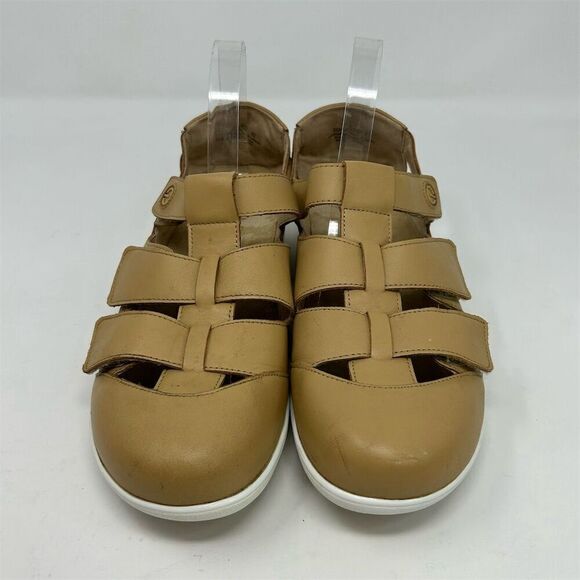 TRAQ by Alegria Dark Yellow Leather Closed Toe Sandals Size 42 (US 11.5-12) - Picture 4 of 14